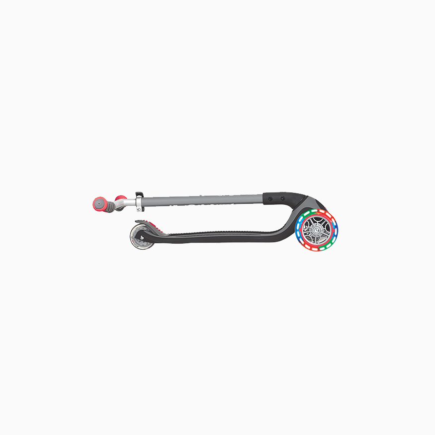 Globber Master Lights Foldable Scooter (Black/Red) in qatar